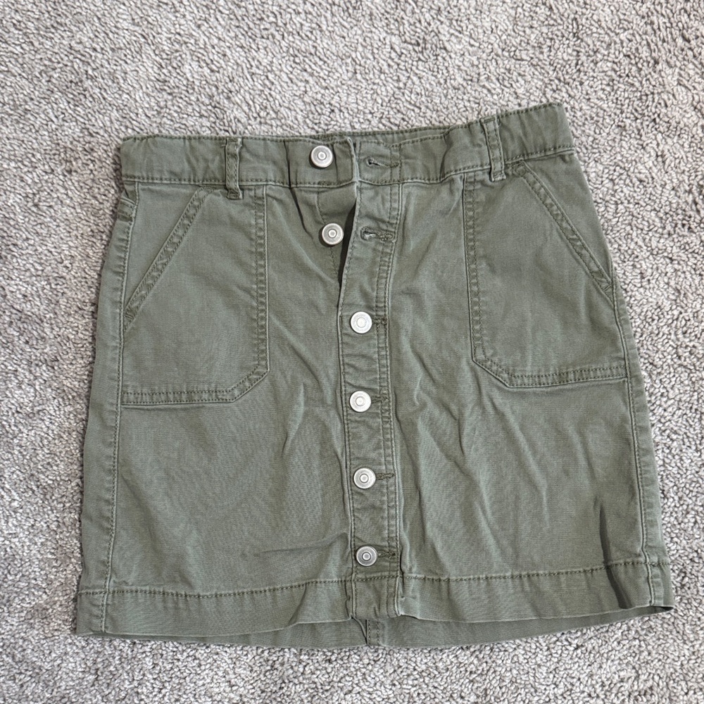Wonder Nation Khaki Button-Down Mini Skirt
